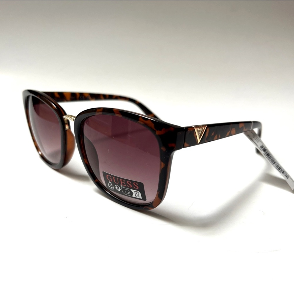 GUESS Cat Eye Sunglasses GF0327 Rhinestones Acetate Tortoise Shell Brown